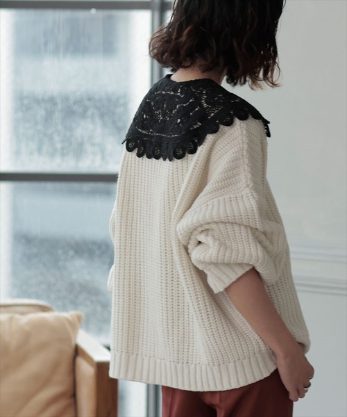 DONOBAN（ドノバン）の「レースつけ襟（付け襟・レディース・ブラック・F）」の9枚目の写真