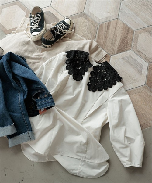 DONOBAN（ドノバン）の「レースつけ襟（付け襟・レディース・ブラック・F）」の7枚目の写真