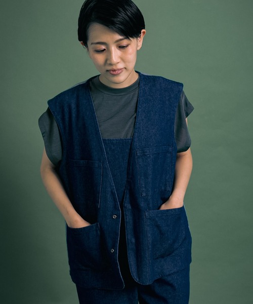 Uiscel（ユイセル）の「Uiscel　撥水デニムサロペット（サロペット/オーバーオール・レディース・ワンウォッシュ・ONE）」の8枚目の写真