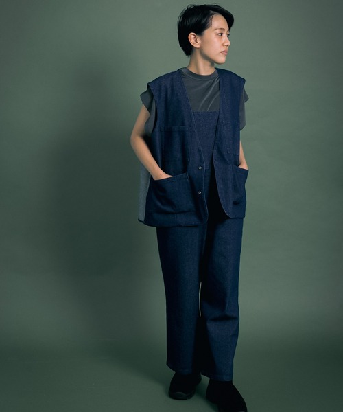 Uiscel（ユイセル）の「Uiscel　撥水デニムサロペット（サロペット/オーバーオール・レディース・ワンウォッシュ・ONE）」の6枚目の写真