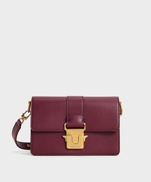 メタリックアクセント ショルダーバッグ / Metallic Accent Shoulder Bag