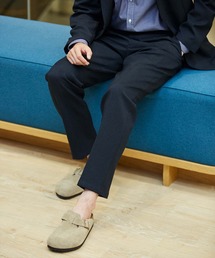 KASHIYAMA | ＜ウォッシャブル＞TECH-POLYESTER オックスフォードストレッチノータックスリムテーパードパンツ(チノパンツ)