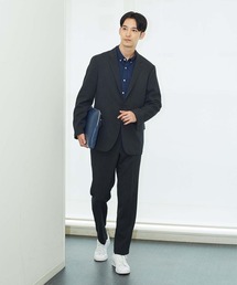 KASHIYAMA | ＜ウォッシャブル＞TECH-POLYESTER オックスフォードストレッチノータックスリムテーパードパンツ(チノパンツ)