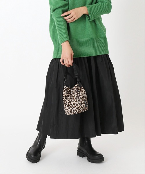 journal standard L'essage（ジャーナルスタンダードレサージュ）の「シャンブレータフタ ティアードスカート◆（スカート・レディース・ブラック/ブラウン・FREE）」の2枚目の写真