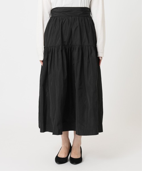 journal standard L'essage（ジャーナルスタンダードレサージュ）の「シャンブレータフタ ティアードスカート◆（スカート・レディース・ブラック/ブラウン・FREE）」の22枚目の写真