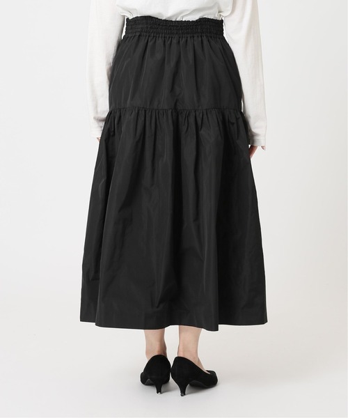 journal standard L'essage（ジャーナルスタンダードレサージュ）の「シャンブレータフタ ティアードスカート◆（スカート・レディース・ブラック/ブラウン・FREE）」の6枚目の写真