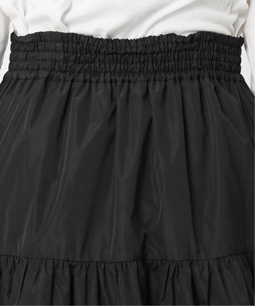 journal standard L'essage（ジャーナルスタンダードレサージュ）の「シャンブレータフタ ティアードスカート◆（スカート・レディース・ブラック/ブラウン・FREE）」の4枚目の写真