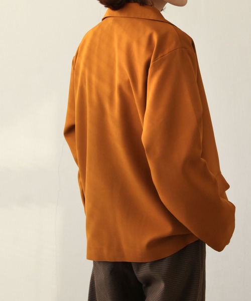 Chillfar（チルファー）の「テーラードジャケット（テーラードジャケット・レディース・ブラック/ダークブラウン/ブラウン/レッド/オレンジ/グリーン/アイボリー/ライトブラウン/マスタード/グレイッシュベージュ・FREE）」の22枚目の写真