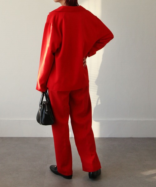 Chillfar（チルファー）の「テーラードジャケット（テーラードジャケット・レディース・ブラック/ダークブラウン/ブラウン/レッド/オレンジ/グリーン/アイボリー/ライトブラウン/マスタード/グレイッシュベージュ・FREE）」の17枚目の写真