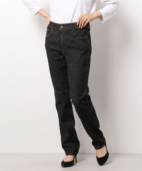 Right-on(ライトオン)の「【Sweet Camel】コンフォートストレッチストレートデニムパンツ(デニムパンツ・レディース・ブラック/その他1・L/LL/S/M/SS)」の2枚目の写真