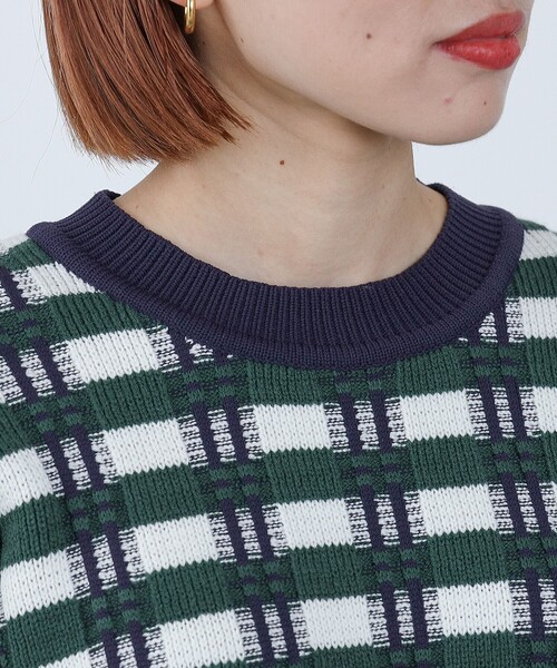 BEAMS HEART（ビームスハート）の「フクレ チェック ニット（ニット