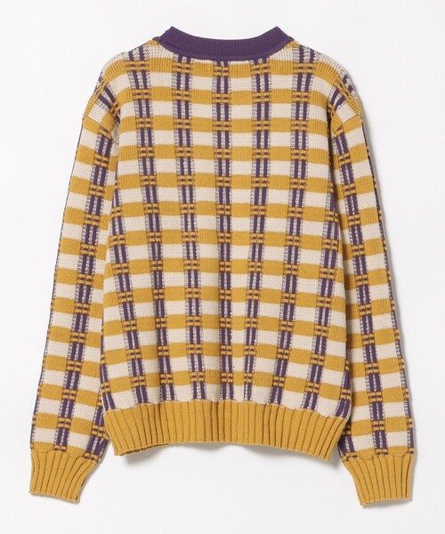 BEAMS HEART（ビームスハート）の「フクレ チェック ニット（ニット/セーター・レディース・イエロー/オレンジ/グリーン・FREE）」の20枚目の写真