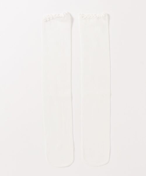 MADEMOISELLE ROPE'（マドモアゼル ロペ）の「【MEILAS SOCKS】シースルーソックス（ソックス/靴下・レディース・ブラック/キナリ/ホワイト・FREE）」の2枚目の写真