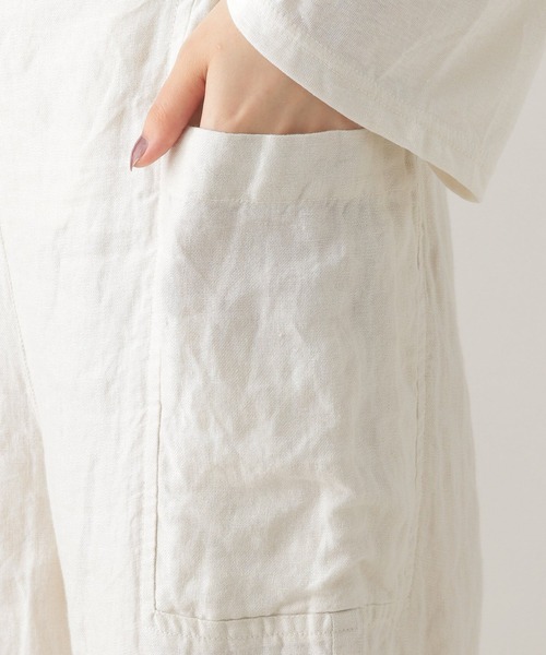 studio CLIP(スタディオクリップ)の「《Natural by studio CLIP》サイドポケットパンツ(その他パンツ・レディース・カーキ/アイボリー・FREE)」の4枚目の写真