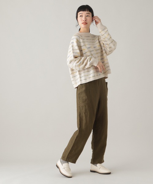 studio CLIP(スタディオクリップ)の「《Natural by studio CLIP》サイドポケットパンツ(その他パンツ・レディース・カーキ/アイボリー・FREE)」の5枚目の写真