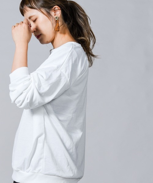 CALIFORNIA OUTFITTERS(カリフォルニア アウトフィッターズ)の「カレッジロゴスウェット風カットソー(スウェット・レディース・ホワイト/ブラック/グレー・M/L)」の8枚目の写真