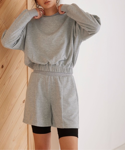 SEA DRESS(シードレス)の「裏毛ヨガショートパンツ(その他パンツ・レディース・杢グレー/グリーン/オフホワイト・S/L/M)」の2枚目の写真