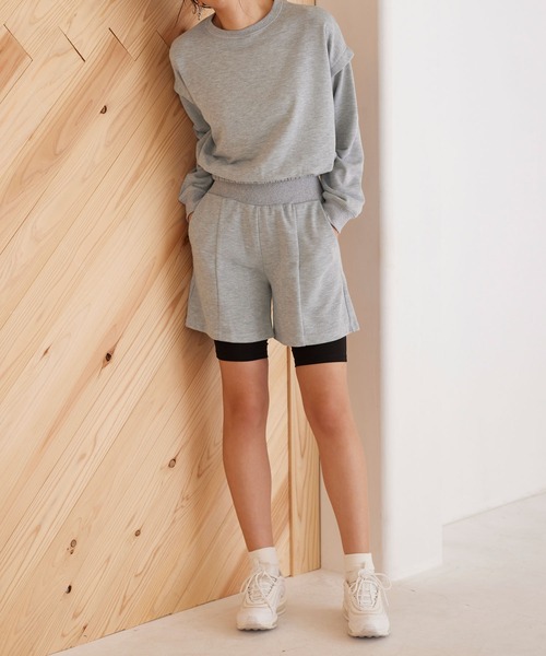 SEA DRESS(シードレス)の「裏毛ヨガショートパンツ(その他パンツ・レディース・杢グレー/グリーン/オフホワイト・S/L/M)」の16枚目の写真