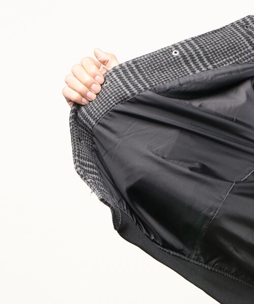 Burner（バーナー）の「【BURNER SELECT】メルトンスタジャン（ブルゾン・メンズ・ネイビー/ブラック/チェック/グレー・L/M/XL）」の6枚目の写真