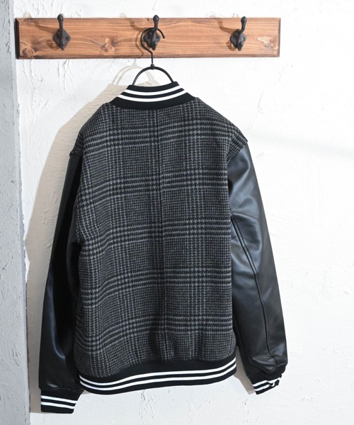 Burner（バーナー）の「【BURNER SELECT】メルトンスタジャン（ブルゾン・メンズ・ネイビー/ブラック/チェック/グレー・L/M/XL）」の8枚目の写真