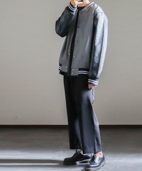 Burner（バーナー）の「【BURNER SELECT】メルトンスタジャン（ブルゾン・メンズ・ネイビー/ブラック/チェック/グレー・L/M/XL）」の14枚目の写真