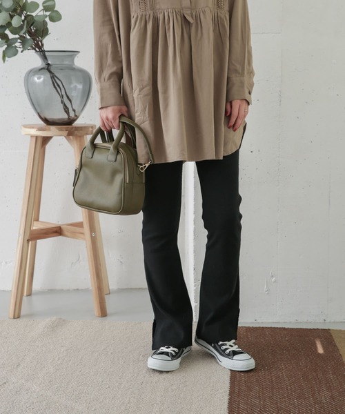 URBAN RESEARCH DOORS(アーバンリサーチドアーズ)の「モイスチャーリブパンツレギンス(レギンス/スパッツ・レディース・ブラック/ライトベージュ/グレー系その他・ONE)」の2枚目の写真