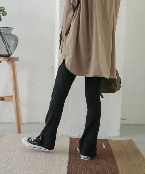 URBAN RESEARCH DOORS(アーバンリサーチドアーズ)の「モイスチャーリブパンツレギンス(レギンス/スパッツ・レディース・ブラック/ライトベージュ/グレー系その他・ONE)」の9枚目の写真