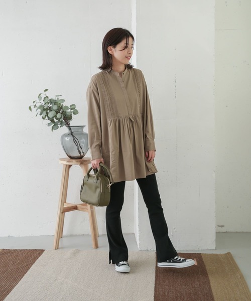 URBAN RESEARCH DOORS(アーバンリサーチドアーズ)の「モイスチャーリブパンツレギンス(レギンス/スパッツ・レディース・ブラック/ライトベージュ/グレー系その他・ONE)」の11枚目の写真