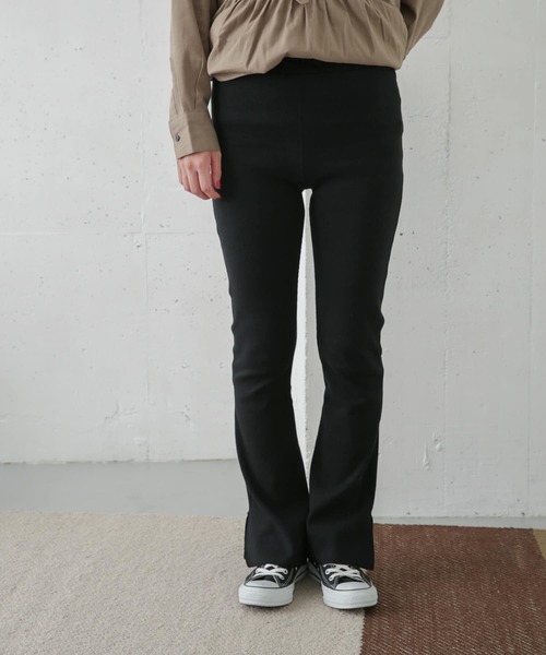 URBAN RESEARCH DOORS(アーバンリサーチドアーズ)の「モイスチャーリブパンツレギンス(レギンス/スパッツ・レディース・ブラック/ライトベージュ/グレー系その他・ONE)」の12枚目の写真