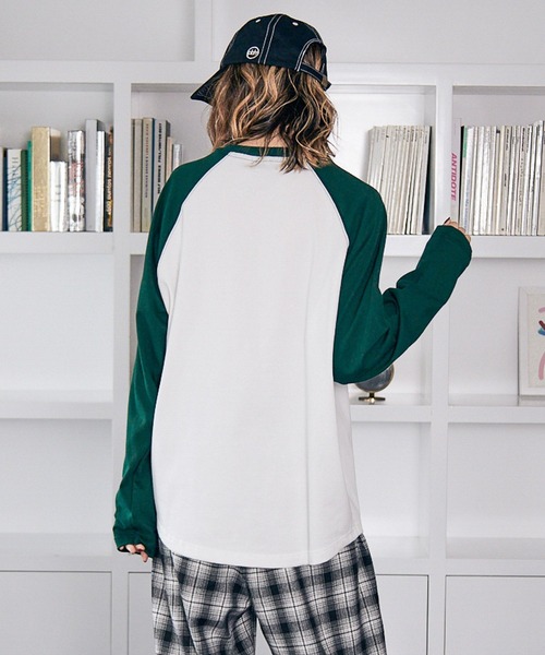 PBLIM(ページボーイリム)の「PAGEBOYLIM/ラグランロンT(Tシャツ/カットソー・レディース・ブラック系その他/グリーン系その他・MEDIUM/LARGE)」の5枚目の写真