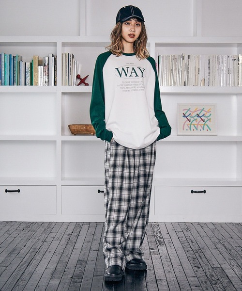 PBLIM(ページボーイリム)の「PAGEBOYLIM/ラグランロンT(Tシャツ/カットソー・レディース・ブラック系その他/グリーン系その他・MEDIUM/LARGE)」の6枚目の写真