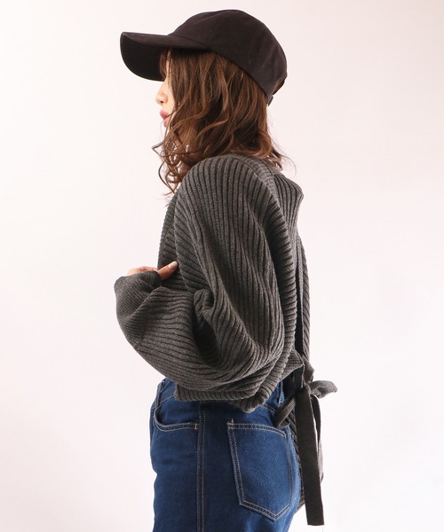 Brownie(ブラウニー)の「Brownie インナーSET BACKリボンボレロ(カーディガン/ボレロ・レディース・チャコールグレー/グリーン/モカ/ライトベージュ・FREE)」の10枚目の写真