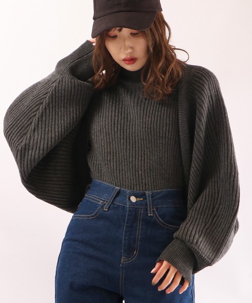 Brownie(ブラウニー)の「Brownie インナーSET BACKリボンボレロ(カーディガン/ボレロ・レディース・チャコールグレー/グリーン/モカ/ライトベージュ・FREE)」の11枚目の写真