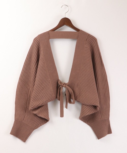 Brownie(ブラウニー)の「Brownie インナーSET BACKリボンボレロ(カーディガン/ボレロ・レディース・チャコールグレー/グリーン/モカ/ライトベージュ・FREE)」の16枚目の写真