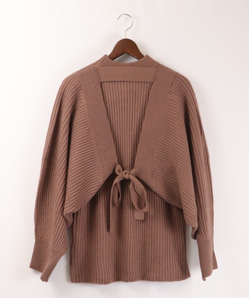 Brownie(ブラウニー)の「Brownie インナーSET BACKリボンボレロ(カーディガン/ボレロ・レディース・チャコールグレー/グリーン/モカ/ライトベージュ・FREE)」の13枚目の写真