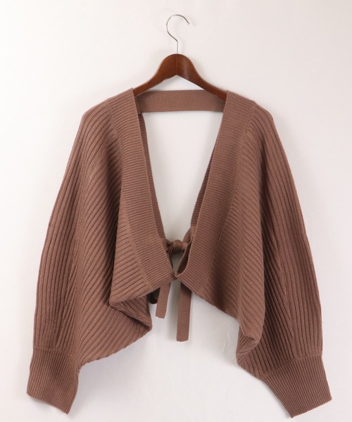 Brownie(ブラウニー)の「Brownie インナーSET BACKリボンボレロ(カーディガン/ボレロ・レディース・チャコールグレー/グリーン/モカ/ライトベージュ・FREE)」の15枚目の写真