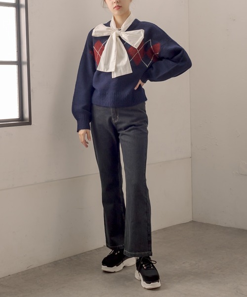 OLIVE des OLIVE（オリーブデオリーブ）の「いろいろボウタイブラウス（シャツ/ブラウス・レディース・ホワイト/アイボリー/オフホワイト・FREE）」の12枚目の写真