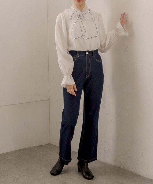 OLIVE des OLIVE（オリーブデオリーブ）の「いろいろボウタイブラウス（シャツ/ブラウス・レディース・ホワイト/アイボリー/オフホワイト・FREE）」の15枚目の写真