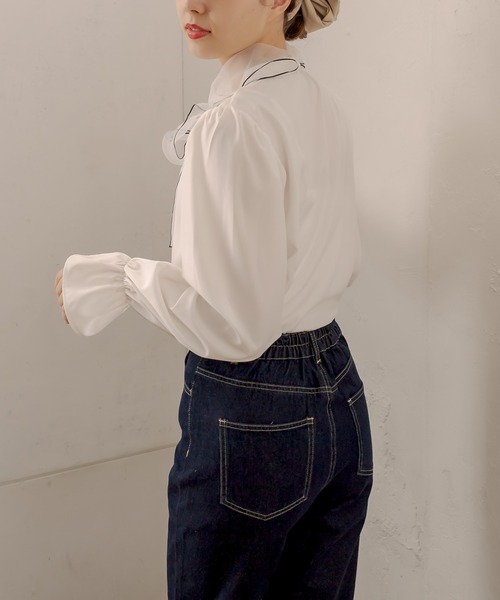 OLIVE des OLIVE（オリーブデオリーブ）の「いろいろボウタイブラウス（シャツ/ブラウス・レディース・ホワイト/アイボリー/オフホワイト・FREE）」の19枚目の写真