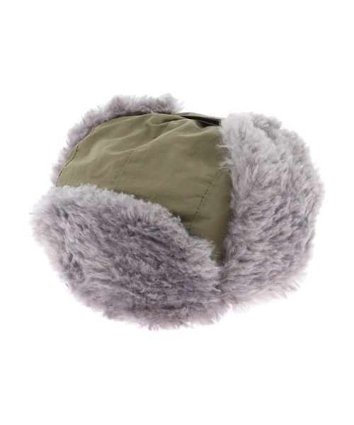 Green Parks(グリーンパークス)の「・ボアフライトキャップ*(キャップ・レディース・ブラウン/ブラック/ベージュ/カーキ・FREE)」の4枚目の写真