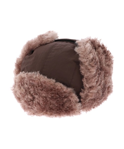 Green Parks(グリーンパークス)の「・ボアフライトキャップ*(キャップ・レディース・ブラウン/ブラック/ベージュ/カーキ・FREE)」の8枚目の写真