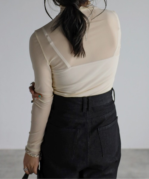 sakishimatokyo(サキシマトーキョー)の「シアータートルトップス/カットソー(Tシャツ/カットソー・レディース・ホワイト/ブラック/グレー/ベージュ/アッシュグレー/ブラウン・FREE)」の12枚目の写真