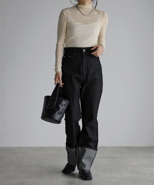 sakishimatokyo(サキシマトーキョー)の「シアータートルトップス/カットソー(Tシャツ/カットソー・レディース・ホワイト/ブラック/グレー/ベージュ/アッシュグレー/ブラウン・FREE)」の13枚目の写真