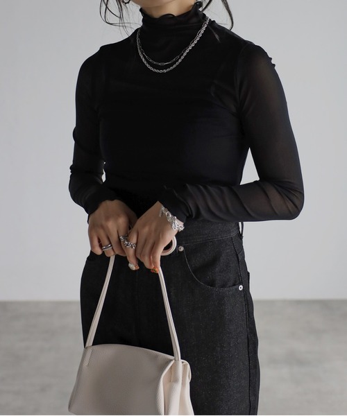 sakishimatokyo(サキシマトーキョー)の「シアータートルトップス/カットソー(Tシャツ/カットソー・レディース・ホワイト/ブラック/グレー/ベージュ/アッシュグレー/ブラウン・FREE)」の15枚目の写真