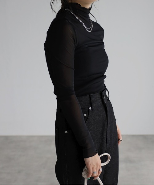 sakishimatokyo(サキシマトーキョー)の「シアータートルトップス/カットソー(Tシャツ/カットソー・レディース・ホワイト/ブラック/グレー/ベージュ/アッシュグレー/ブラウン・FREE)」の16枚目の写真