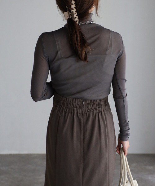 sakishimatokyo(サキシマトーキョー)の「シアータートルトップス/カットソー(Tシャツ/カットソー・レディース・ホワイト/ブラック/グレー/ベージュ/アッシュグレー/ブラウン・FREE)」の21枚目の写真