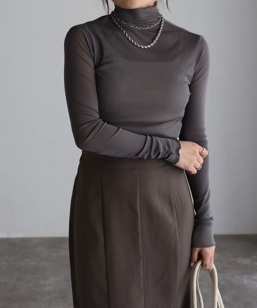 sakishimatokyo(サキシマトーキョー)の「シアータートルトップス/カットソー(Tシャツ/カットソー・レディース・ホワイト/ブラック/グレー/ベージュ/アッシュグレー/ブラウン・FREE)」の17枚目の写真