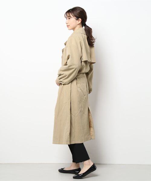 nemne store(ネンネストア)の「オーバートレンチコート(トレンチコート・レディース・ベージュ/オレンジ/アイボリー・フリー)」の4枚目の写真