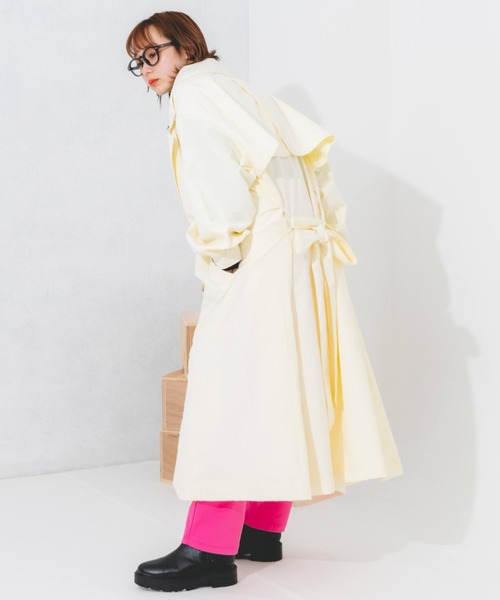 nemne store(ネンネストア)の「オーバートレンチコート(トレンチコート・レディース・ベージュ/オレンジ/アイボリー・フリー)」の1枚目の写真
