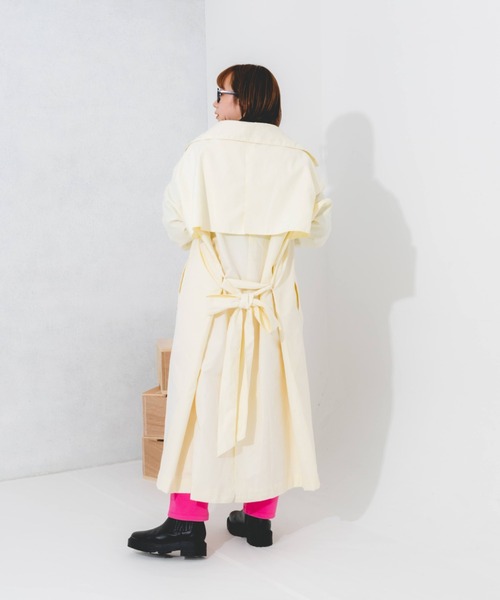 nemne store(ネンネストア)の「オーバートレンチコート(トレンチコート・レディース・ベージュ/オレンジ/アイボリー・フリー)」の16枚目の写真